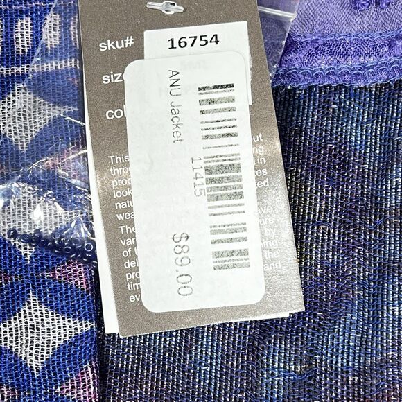 Anu Cardigan Womens Size Small Multicolored Draped Open Front Vest Cardigan - Picture 10 of 11